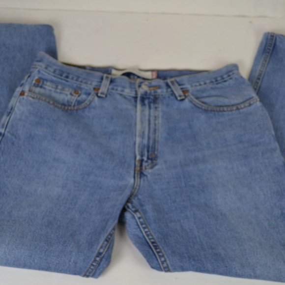 Levi's 505 high rise regular fit denim jeans pants 34x32 straight leg - Picture 6 of 7